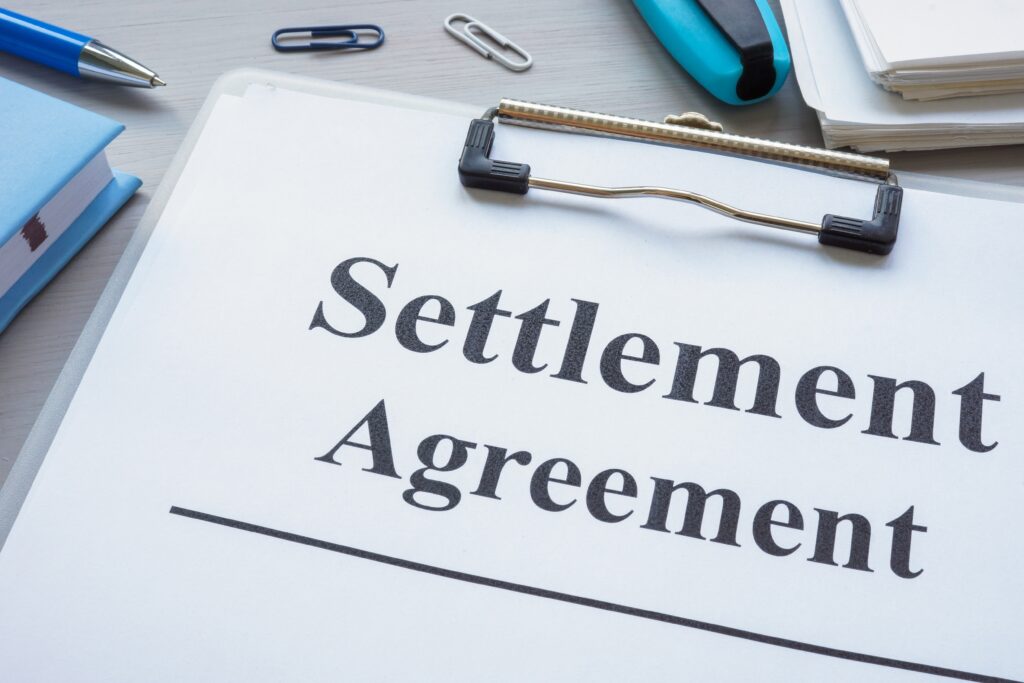 Personal injury settlement agreement